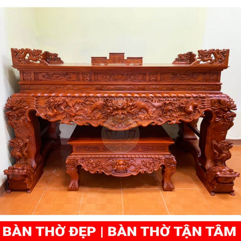 Mẫu bàn thờ, sập thờ gỗ đẹp truyền thống GC19