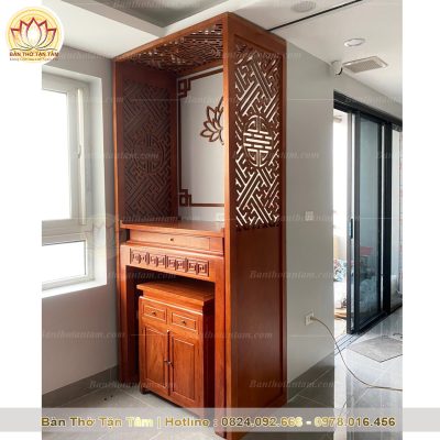Bàn thờ đứng gỗ hương đá GC80