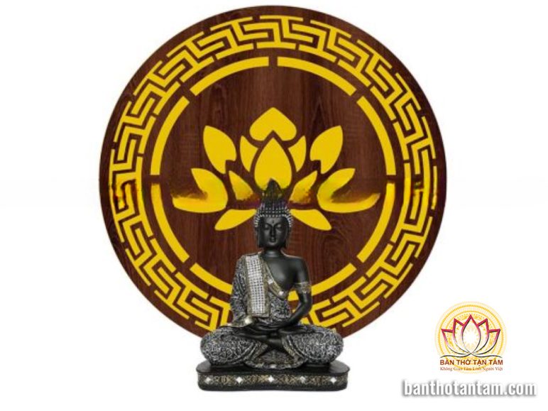 Mẫu đèn hào quang hoa sen thích hợp trang trí bàn thờ Phật