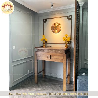 Mẫu bàn thờ đơn giản gỗ sồi tự nhiên cao cấp B91